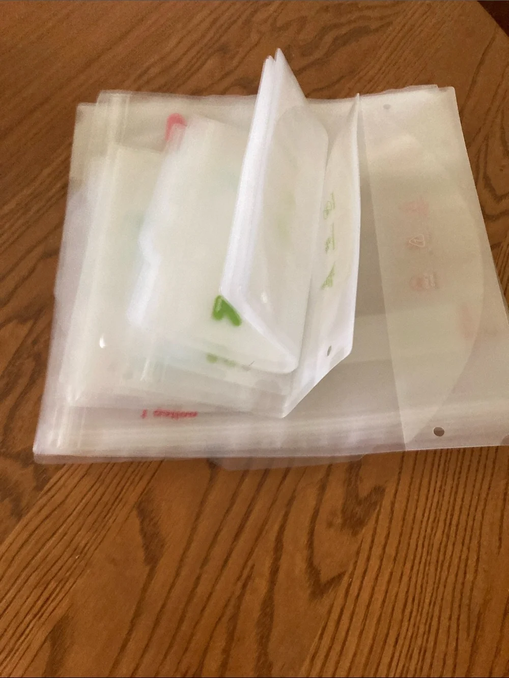 Target Clear Reusable Food Storage Bags with Colored Tabs) set of 12